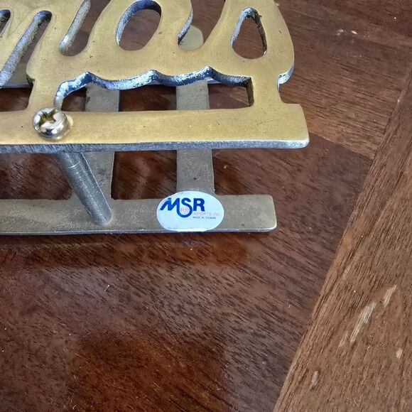 Vintage Brass  Merry Christmas Letter Mail Napkin Hokder Retro Christmas Decor - Picture 8 of 11